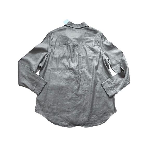 Level 99 Emme Belted Utility Jacket Womens Size XL Linen Blend Sandcastle NEW - Picture 7 of 7